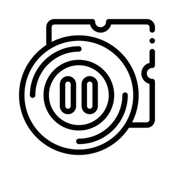 pause button line icon