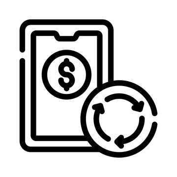 recurring payment line icon