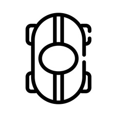 skateboard line icon © notivestudios