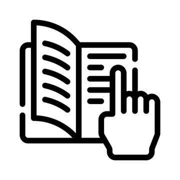 user manual line icon