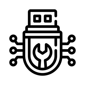 USB line icon