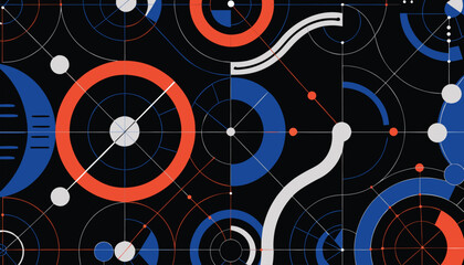 Seamless Quantum Inspired Pattern Particle Trajectories Abstract Scientific Geometry © revpy