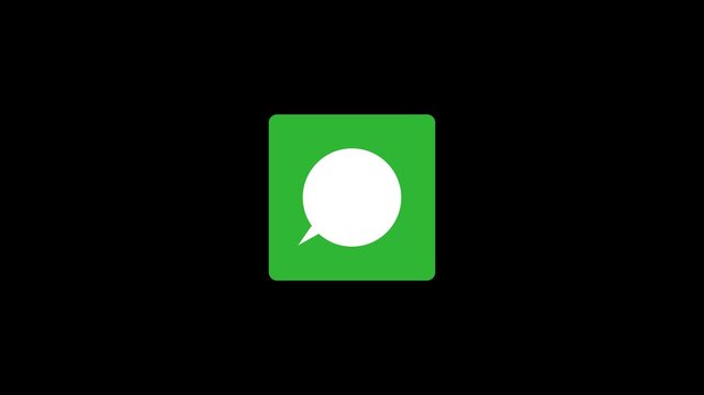 A video showcasing a messaging app logo on a blue background. The overall design is simple, modern, and sleek, making it easily recognizable as a symbol for online communication and connectivity.
