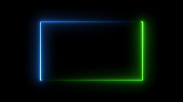 Rectangle frame on a black background. Perfect for showcasing modern technology, digital art, innovative designs. suitable for a variety of creative projects, from motion graphics and visual effects.