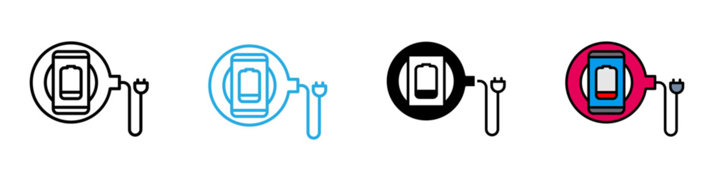  Wireless Charging multi - style icon design concept