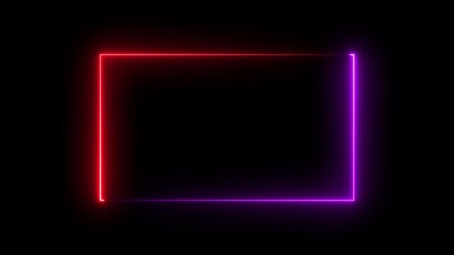 Rectangle frame on a black background. Perfect for showcasing modern technology, digital art, innovative designs. suitable for a variety of creative projects, from motion graphics and visual effects.