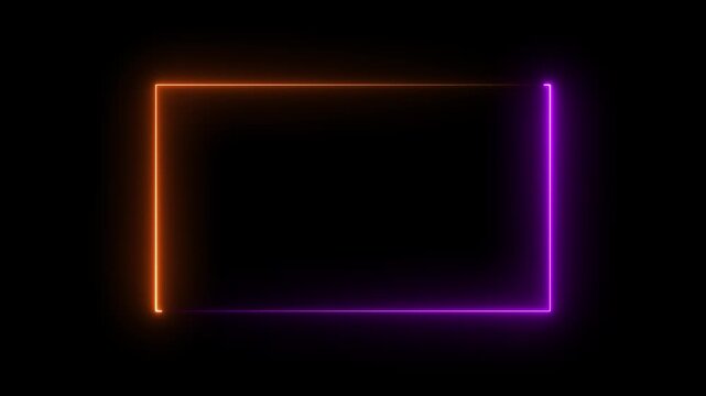 Rectangle frame on a black background. Perfect for showcasing modern technology, digital art, innovative designs. suitable for a variety of creative projects, from motion graphics and visual effects.
