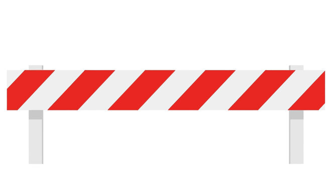 Red and white striped barrier tape.