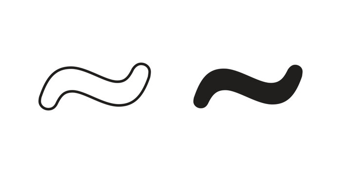 Tilde line icon vector set.