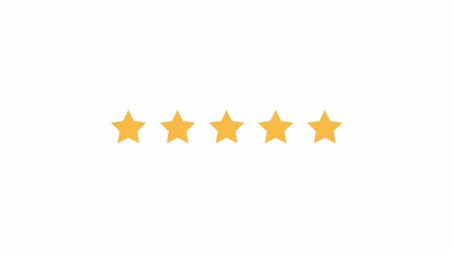 Five-Star animation ratings are orange, starting with two star. 4K Videos