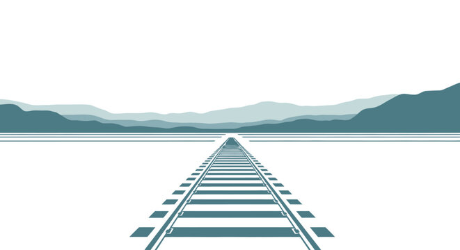 Railway Track Going to Distance.