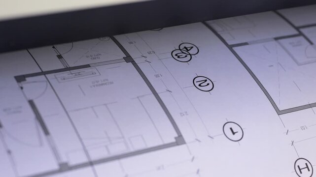 Selective focus of the architectural blueprint printing process on a plotter