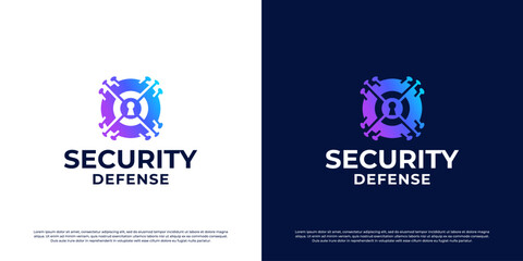 Fototapeta premium Abstract Technology Security Logo Design