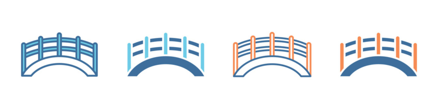 Bridge Icon Set Multiple Style Collection