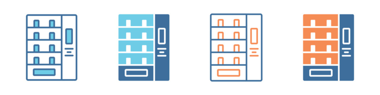 Vending Machine Icon Set Multiple Style Collection