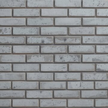 Gray brick wall texture with realistic masonry grout lines and weathered stone surface for urban building facade.