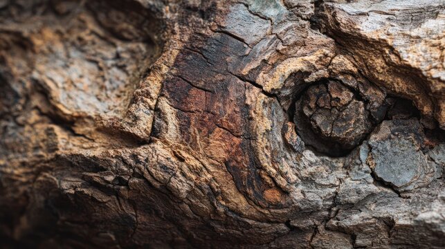 Close up of weathered tree bark