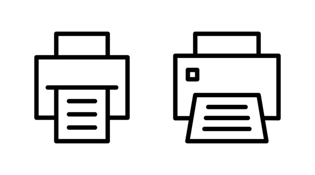 Print icon set vector. printer sign and symbol