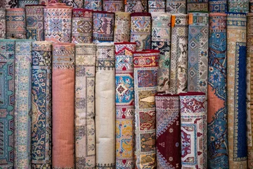 Rolled Moroccan Carpets - Fez, Morocco © demerzel21