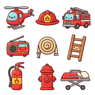 Emergency Response Fire Truck Vehicles.