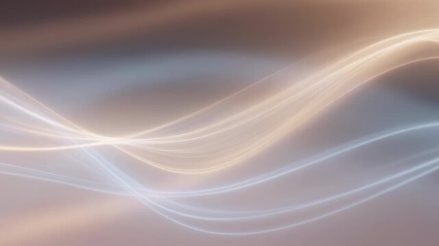 Glowing light wave trails ripple through a dark cosmic space background with smooth futuristic motion