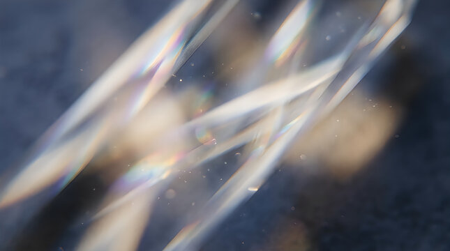 Abstract defocused light refractions and prismatic flare with refraction abstract prismatic
