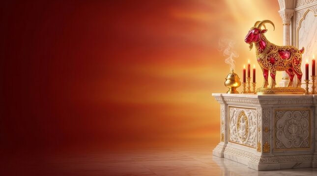 burning candles in the altar