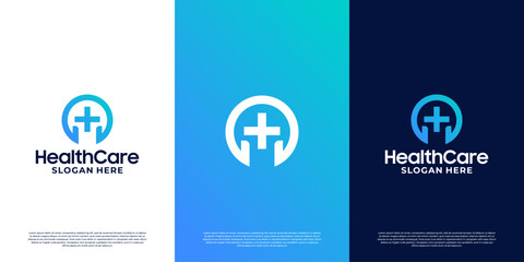 Fototapeta premium Creative Medical Cross Healthcare Logo Design