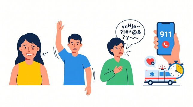 Stroke Symptoms Awareness Vector