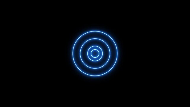 Energetic Blue Pulse Background. Radio waves waves background. network tower produced radio wave concept. Radio Waves in Circle Form, Radio wave signal animated background.