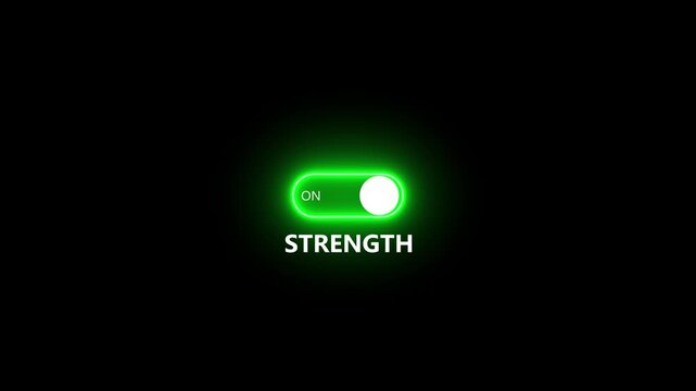 Strength Typography Design Power Resilience Determination Confidence Mental Toughness Personal Growth Leadership Motivation Inspirational Word Vector Illustration