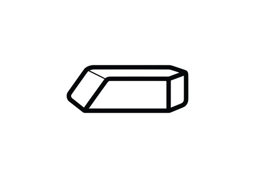 Minimalist Geometry Solid GrayScale Rectangular Eraser for Sketching Drawing
