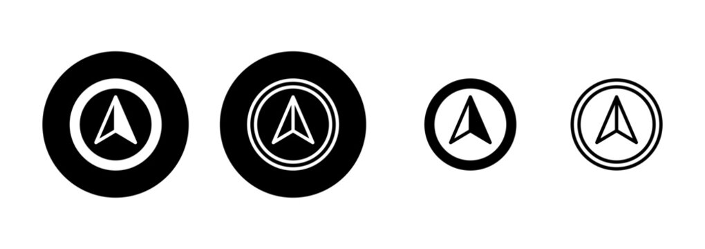 Compass icon logo design. arrow compass icon sign and symbol