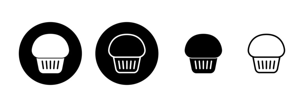 Cup cake icon logo design. Cup cake sign and symbol