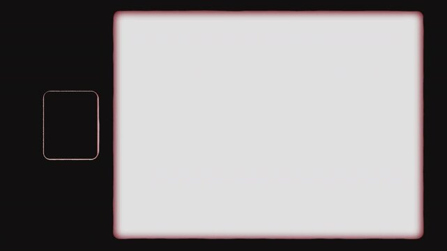Seamless looping old retro vintage super 8 frame animated on transparent background