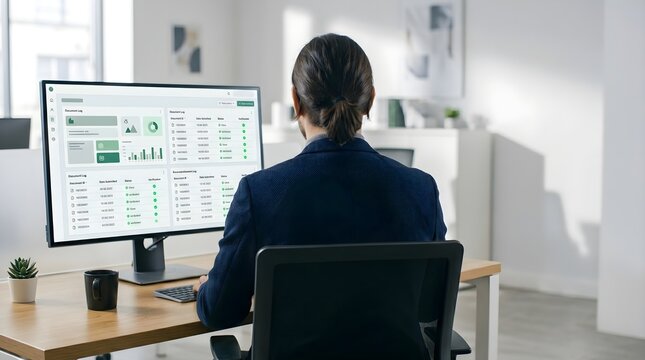Administrator managing digital document verification logs.