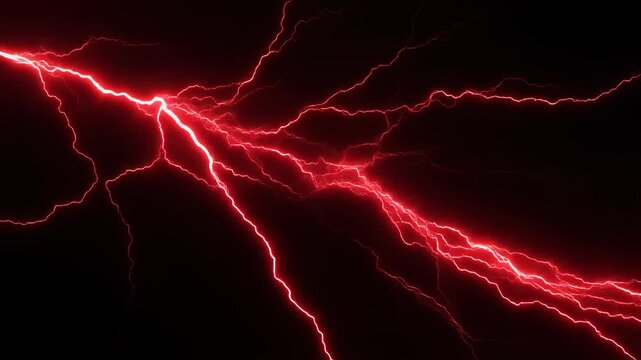 Electricity in the dark stormy night sky.