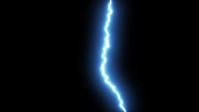 4k lightning in the dark alpha channel, fx lightning storm on transparent background