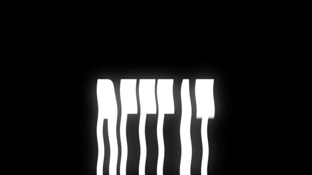 Defeat Stretch Distortion Motion Text Alpha Channel 4K