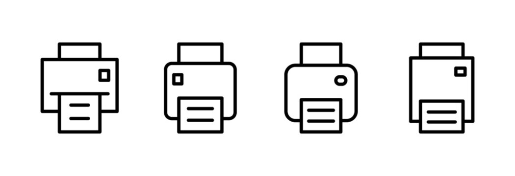 Print icon symbol for apps and websites. printer sign and symbol