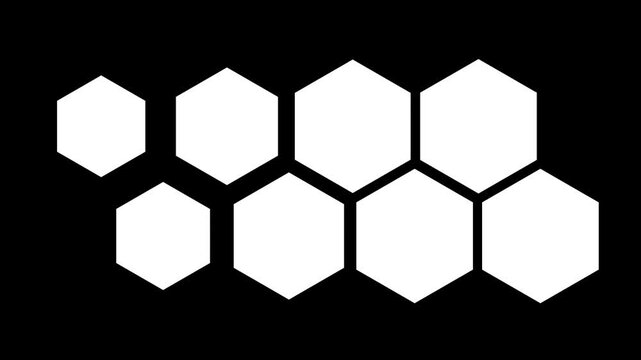 Animated Polygonal Shape Transformation Luma Matte Background with Inverted Mask
