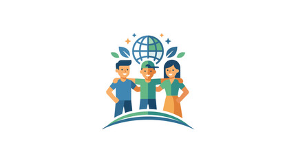 Fototapeta premium Diverse Group of Young People Supporting Sustainability and Global Environmental Protection