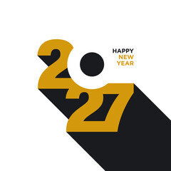 Obraz na płótnie Canvas 2027 number design template. 2027 New Year logo text design.