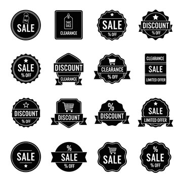 Black and white sale discount labels.