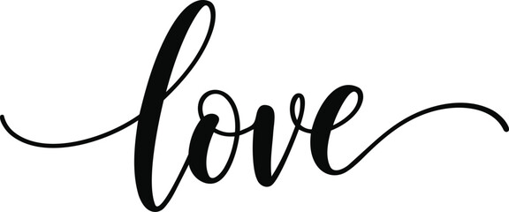 Elegant calligraphy love typography design © Manik Mia