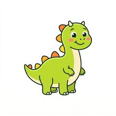 Obraz premium Adorable cartoon dinosaurus