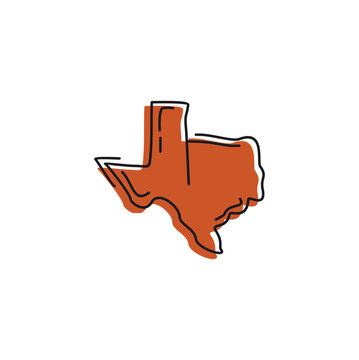 texas logo concept, exas State Outline Vector Map