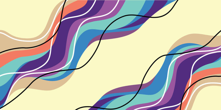 Simple abstract colorful wave background