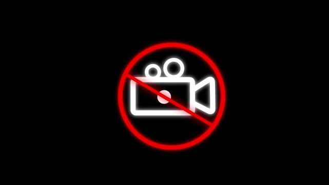 Not allow video camera recording icon