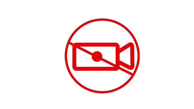 Not allow video camera recording icon